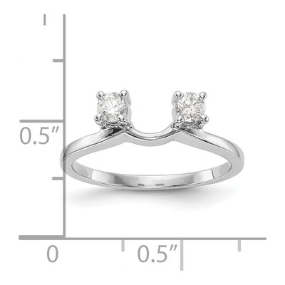 14K White Gold 1/4 ct Diamond Wrap Wedding Band – view 5