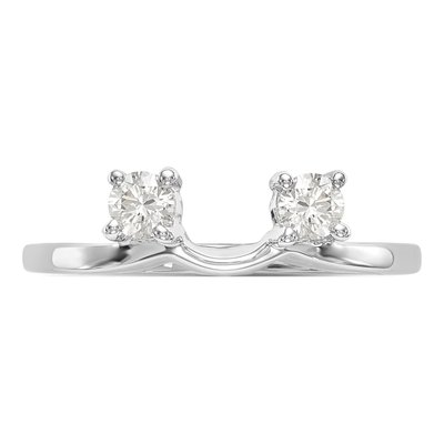 14K White Gold 1/4 ct Diamond Wrap Wedding Band – view 6