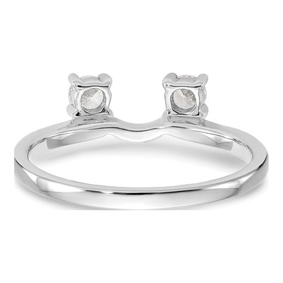 14K White Gold 1/4 ct Diamond Wrap Wedding Band – view 7