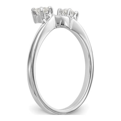 14K White Gold 1/4 ct Diamond Wrap Wedding Band – view 8