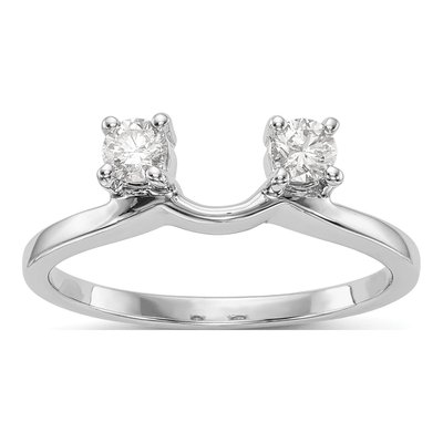 14K White Gold 1/4 ct Diamond Wrap Wedding Band