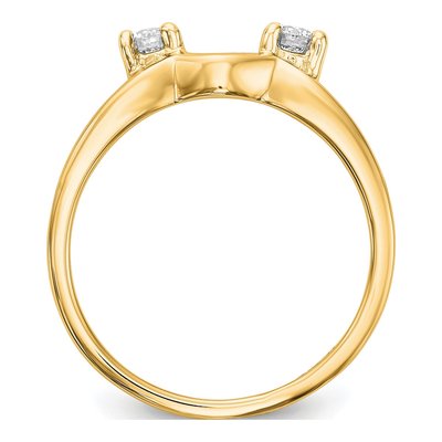 14K Yellow Gold 1/4 ct tw Diamond Wrap Wedding Band – view 2