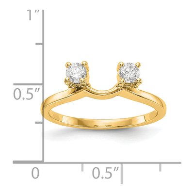 14K Yellow Gold 1/4 ct tw Diamond Wrap Wedding Band – view 3