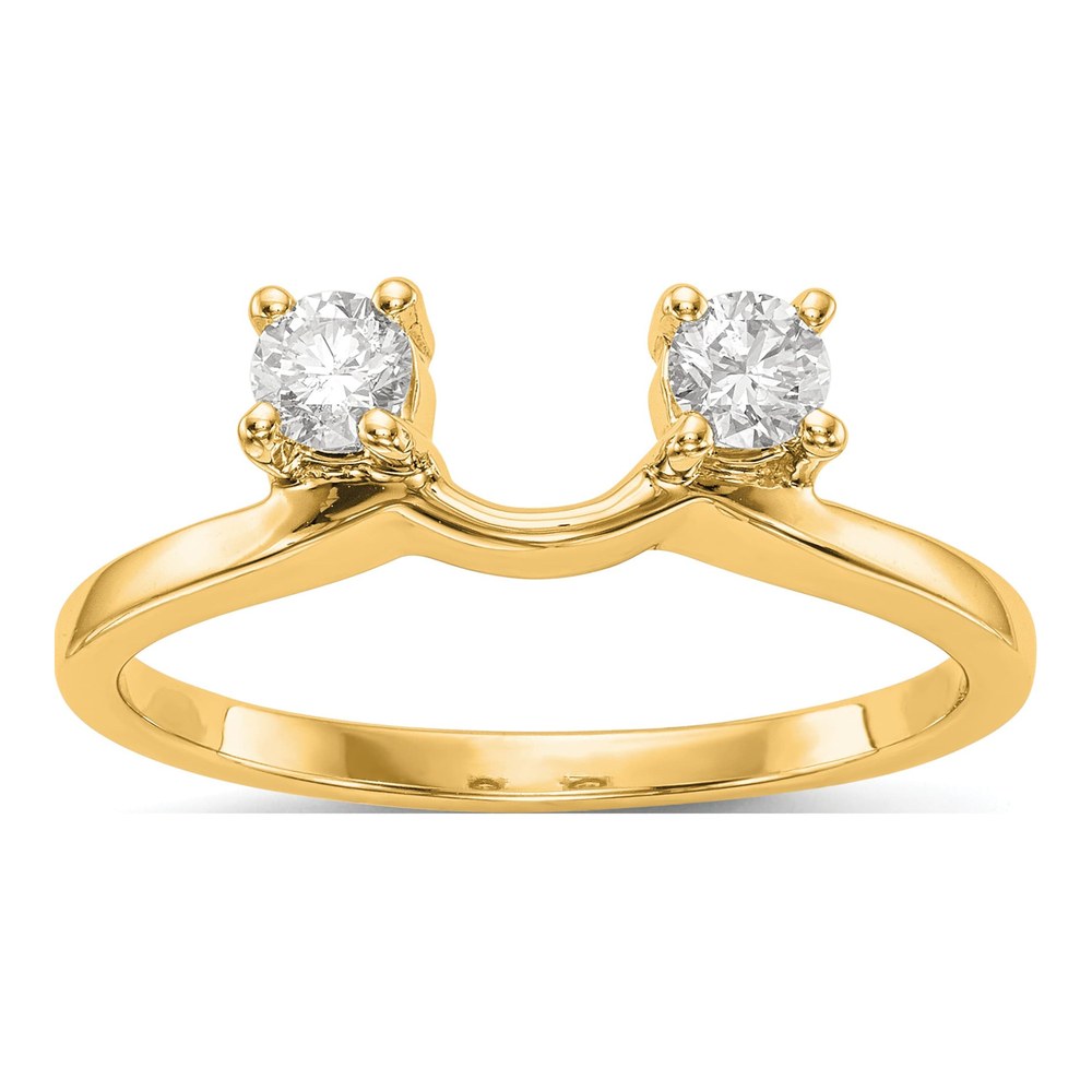 14K Yellow Gold 1/4 ct tw Diamond Wrap Wedding Band
