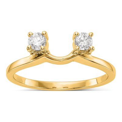 14K Yellow Gold 1/4 ct tw Diamond Wrap Wedding Band