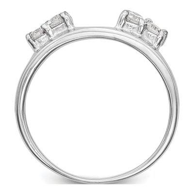 14K White Gold Diamond Wrap Wedding Band, 0.29 ctw – view 3