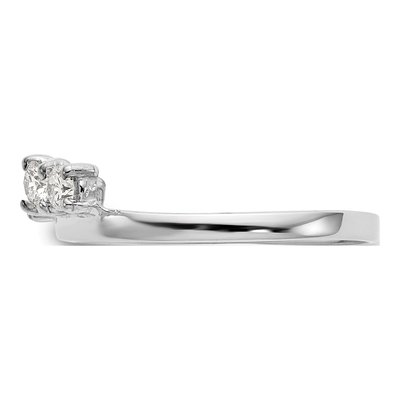 14K White Gold Diamond Wrap Wedding Band, 0.29 ctw – view 4