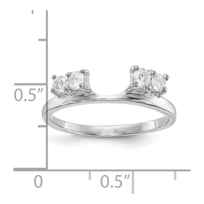 14K White Gold Diamond Wrap Wedding Band, 0.29 ctw – view 5