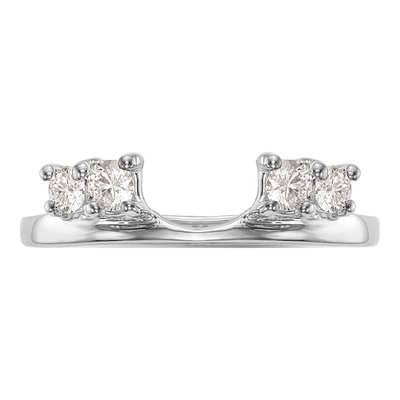 14K White Gold Diamond Wrap Wedding Band, 0.29 ctw – view 6