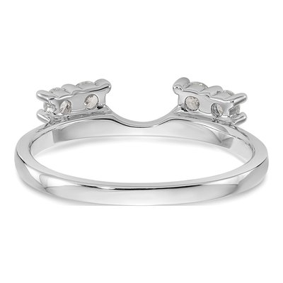 14K White Gold Diamond Wrap Wedding Band, 0.29 ctw – view 7
