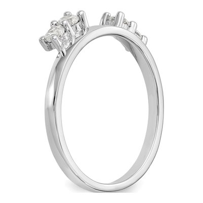 14K White Gold Diamond Wrap Wedding Band, 0.29 ctw – view 8