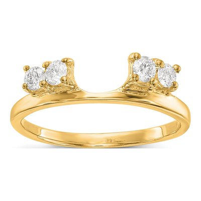 14K Yellow Gold 0.29 ct tw Diamond Wrap Ring