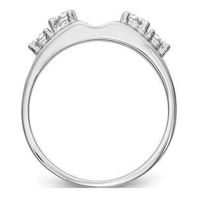 14K White Gold Diamond Wrap Ring Mounting – view 3