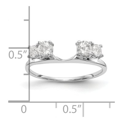 14K White Gold Diamond Wrap Ring Mounting – view 5