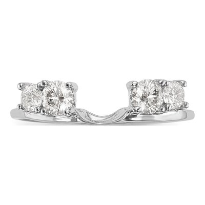 14K White Gold Diamond Wrap Ring Mounting – view 6