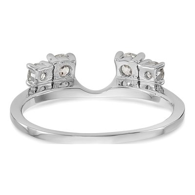 14K White Gold Diamond Wrap Ring Mounting – view 7