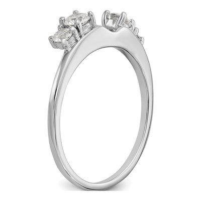 14K White Gold Diamond Wrap Ring Mounting – view 8