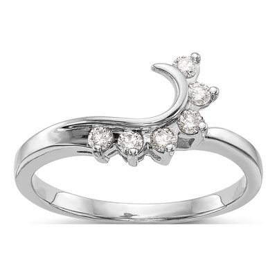 14K White Gold Wrap Ring Mounting