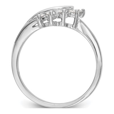 14K White Gold 1/6 ct tw Diamond Swirl Wrap Ring – view 3