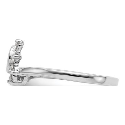 14K White Gold 1/6 ct tw Diamond Swirl Wrap Ring – view 4