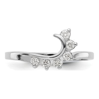 14K White Gold 1/6 ct tw Diamond Swirl Wrap Ring – view 5