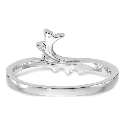 14K White Gold 1/6 ct tw Diamond Swirl Wrap Ring – view 6
