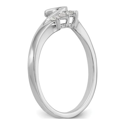 14K White Gold 1/6 ct tw Diamond Swirl Wrap Ring – view 7