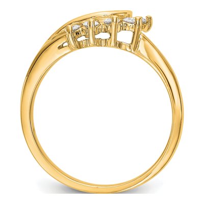 14K Yellow Gold 1/6 ct tw Diamond Wrap Ring – view 3