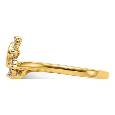 14K Yellow Gold 1/6 ct tw Diamond Wrap Ring – view 4