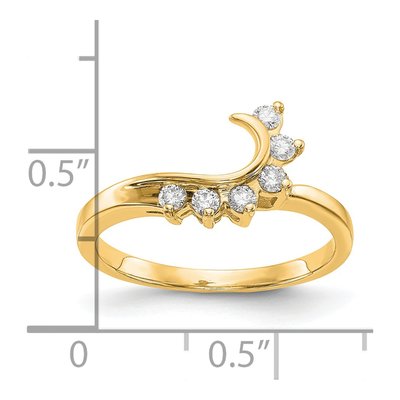 14K Yellow Gold 1/6 ct tw Diamond Wrap Ring – view 5