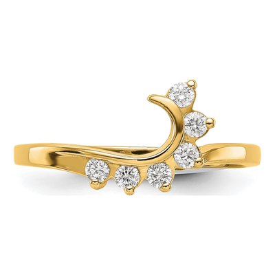 14K Yellow Gold 1/6 ct tw Diamond Wrap Ring – view 6