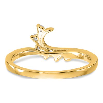 14K Yellow Gold 1/6 ct tw Diamond Wrap Ring – view 7