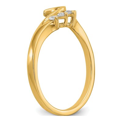 14K Yellow Gold 1/6 ct tw Diamond Wrap Ring – view 8