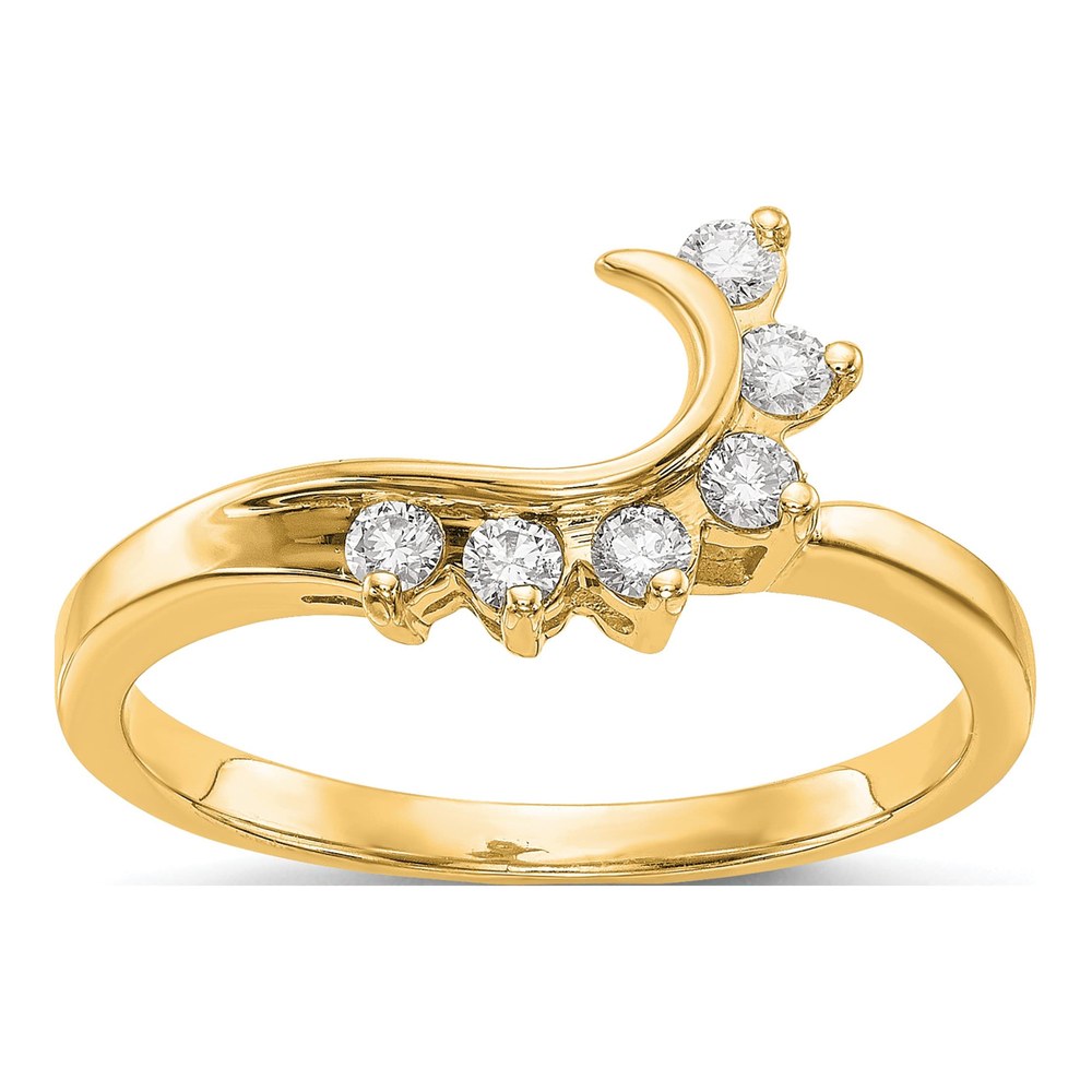 14K Yellow Gold Lab Grown Diamond Ring Wrap