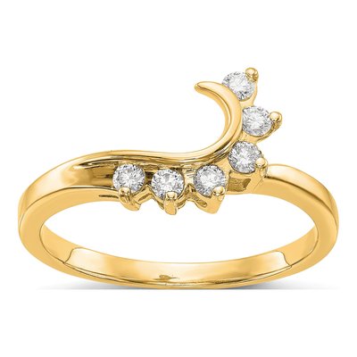 14K Yellow Gold 1/6 ct tw Diamond Wrap Ring