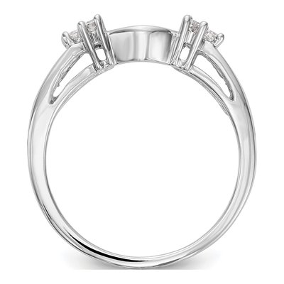 14K White Gold Diamond Wrap Ring Mounting – view 2