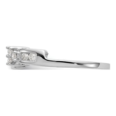 14K White Gold Diamond Wrap Ring Mounting – view 3