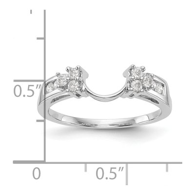 14K White Gold Diamond Wrap Ring Mounting – view 4