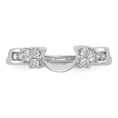 14K White Gold Diamond Wrap Ring Mounting – view 5
