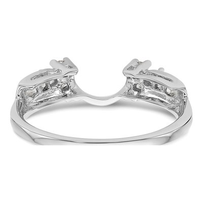 14K White Gold Diamond Wrap Ring Mounting – view 6