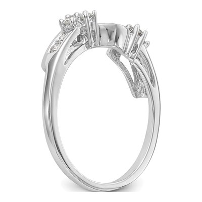 14K White Gold Diamond Wrap Ring Mounting – view 7