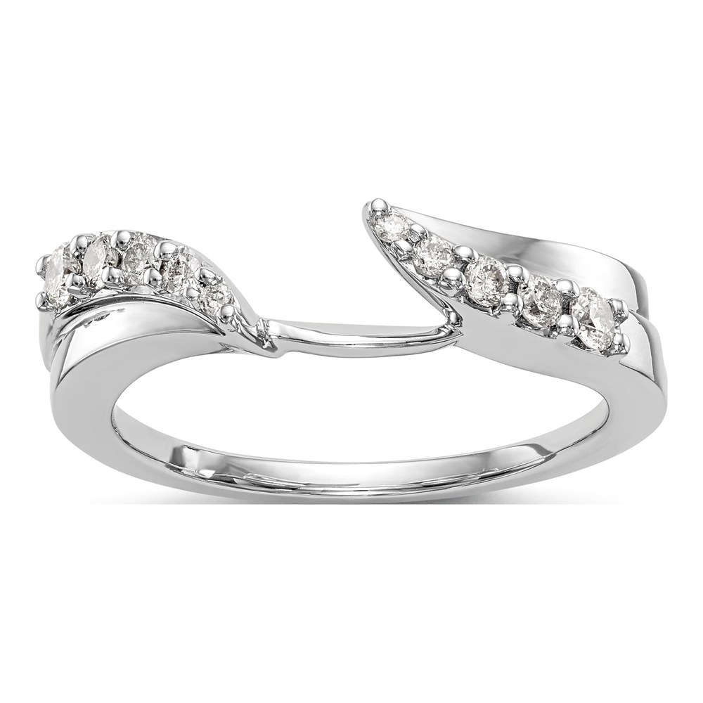 14K White Gold Wrap Ring Mounting