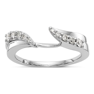 14K White Gold Wrap Ring Mounting
