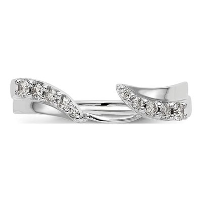 14K White Gold 0.29 ct tw Diamond Wrap Wedding Band – view 4