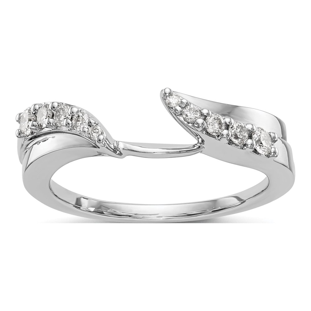 14K White Gold Rhodium-Plated 0.06ct Diamond Wrap