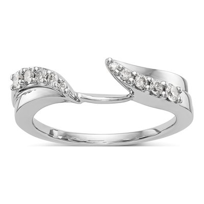 14K White Gold 0.29 ct tw Diamond Wrap Wedding Band