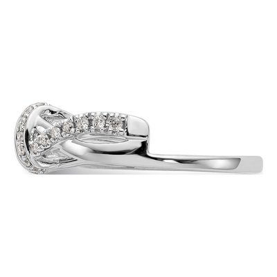 14K White Gold 1/4 ct tw Diamond Criss-Cross Wrap Ring – view 3