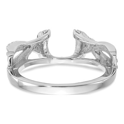 14K White Gold 1/4 ct tw Diamond Criss-Cross Wrap Ring – view 5