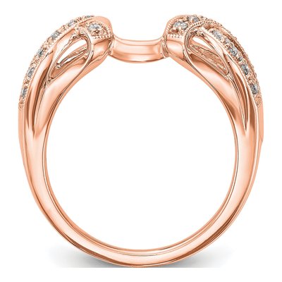 14K Rose Gold 1/5 ct tw Diamond Wrap Ring – view 2