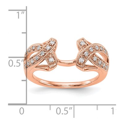 14K Rose Gold 1/5 ct tw Diamond Wrap Ring – view 3